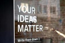 Your ideas matter on glass door